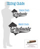 Class of 2024 Graduate with Swoop and Graduation Cap Vinyl Wall Stickers- Sizing
