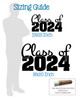 Class of 2024 Graduation Decoration Wall Sticker Art- Sizing