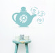 Teapot with Steam Kitchen Wall Stickers Wall Decals Dining Room Tea Time Décor - Beach House