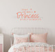 Its Not Easy Being a Princess But Hey if the Crown Fits! Girls Wall Sticker Decals Saying Home Decor Art- Coral