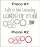 Life Is Like Laundry Loads of Fun Vinyl Wall Decal Stickers