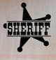 Sheriff with Star Western Wall Decal Vinyl Lettering Art Boy Decor-Black