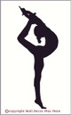 Stretching Gymnast Silhouette Girl's Wall Decal Vinyl Stickers Art