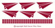 Paper Airplanes Vinyl Wall Sticker Decals for Boys Bedroom or Playroom