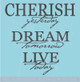 Cherish Dream Live Inspirational Vinyl Wall Decal Stickers Wall Letters