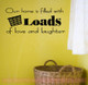 Our Home is Filled with Loads of Love and Laughter Laundry Room Wall Sticker Decals-Black