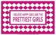 Happy Girls Are The Prettiest Girls Wall Decal for Cancer Awareness Hot Pink