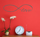 Love Wall Decal with Infinity Symbol for Bedroom Decor-Storm Gray
