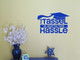 Tassel Worth the Hassle Graduation Decal Vinyl Sticker-Traffic Blue