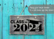 Class of 2024 with Grad Hat Art Wall Decal Sticker for Graduation Party Sign Door Decor Black