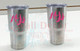 Funky Cursive 3-Letter Monogram Decals for RTIC or Yeti Tumblers, Set of 2