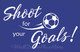 Shoot for your Goals Soccer Wall Art Decals Sports Stickers for Kids Room White