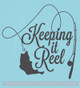 Keeping it Reel Fishing Pole and Fish on Line Wall Art Decal Stickers