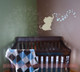 Elephant with Bubbling Dots Vinyl Wall Decals Stickers for Baby Nursery Wall Decor