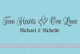 Two Hearts, One Love Wall Decals Vinyl Decal Bedroom Sayings Personalized