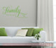 Family Life Begins, Love Never Ends Wall Art Vinyl Lettering Wall Decals-Lime Green