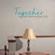Together Favorite Place to Be Vinyl Lettering Wall Decals Family Quotes-Teal, Storm Gray