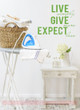 Live Simply Give More Expect Less Inspirational Wall Quotes Decal Stickers- Lime Green