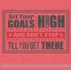 Set Your Goals High Don't Stop Inspirational Quote Motivate Lettering Wall Art Decal