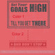 Set Your Goals High Don't Stop Inspirational Quote Motivate Lettering Wall Art Decal