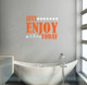 Just Enjoy Today Motivational Inspirational Vinyl Lettering Wall Art Decals-Orange, White