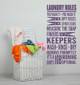 Laundry Rules It's A Dirty Job Home Decor Vinyl Lettering Decals Wall Sticker Quotes-Plum
