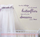 Wings of a Thousand Butterflies Wall Stickers Vinyl Art Decals Girl Room Decor Quote Plum