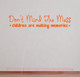 Children Making Memories Mess Vinyl Lettering Quote Family Wall Decals Sticker Home Decor Orange