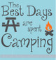 Best Days Spent Camping Family Wall Stickers Vinyl Lettering Quote Wall Decals Summer Art