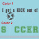 Kick Out of Soccer Sports Decals Wall Stickers Vinyl Lettering Art Boy Bedroom Decor-2 Color Package