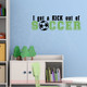 Kick Out of Soccer Sports Decals Wall Stickers Vinyl Lettering Art Boy Bedroom Decor-Black, Lime Green