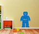 Blocks Guy Boy Wall Sticker Vinyl Decals Personalized Bedroom Decor Shape-Traffic Blue  Option 1