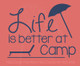 Life Is Better At Camp Vinyl Lettering Stickers Summer Wall Decals Recreational Room Decor-Deep Blue