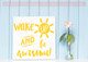 Wake Up and Be Awesome Inspirational Wall Decals Vinyl Lettering Sticker Art for Home Decor-Yellow