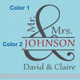 Mr and Mrs Personalized Vinyl Lettering Art Wall Decals Stickers Wedding Decor Gift-2 color package