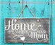 Home Is Where Mom Is Family Wall Decals Stickers Vinyl Letters Kitchen Quotes-White