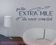 Go The Extra Mile Inspirational Vinyl Letters Wall Decals Decor Quote-Deep Blue