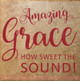 Amazing Grace Square Vinyl Letters Religious Kitchen Wall Decals Sticker-Red