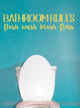Bathroom Rules Wall Decals Stickers Wash Floss Vinyl Lettering Quotes-Buttercream