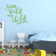 Run Wild My Child Hand Drawn Lettering Nursery Wall Sticker Decals-Lime Green