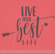 Live Your Best Life Inspirational Wall Quote Stickers Vinyl Decals Art