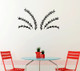 Laurel Floral Elements and Pieces Vinyl Art Decals Wall Sticker Decor-Black