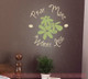 Pray More Worry Less with Flowers Wall Art Vinyl Letters Decals Decor-Beige, Olive Green