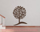 Tree on a Hill Wall Decals Vinyl Stickers Large Tree Art-Chocolate