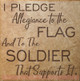 Pledge Allegiance Military Vinyl Letters Decals Wall Sticker Quote-Chocolate