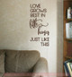 Love Grows Best in Little Houses Family Vinyl Stickers Wall Decals-Chocolate Brown