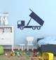 Unloading Dump Truck Vinyl Decals Boys Room Wall Art Sticker Decor-Deep Blue