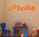 Geometric Shapes Personalized Name Wall Decals Nursery DÃ©cor Sticker Pastel Orange