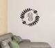 Personalized Decor Monogram Floral Wreath Wall Sticker Vinyl Art Decals Black Castlegray