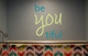 Be You Tiful Girls Vinyl Lettering Decals Inspirational Bathroom Wall Quotes Teal/Celadon